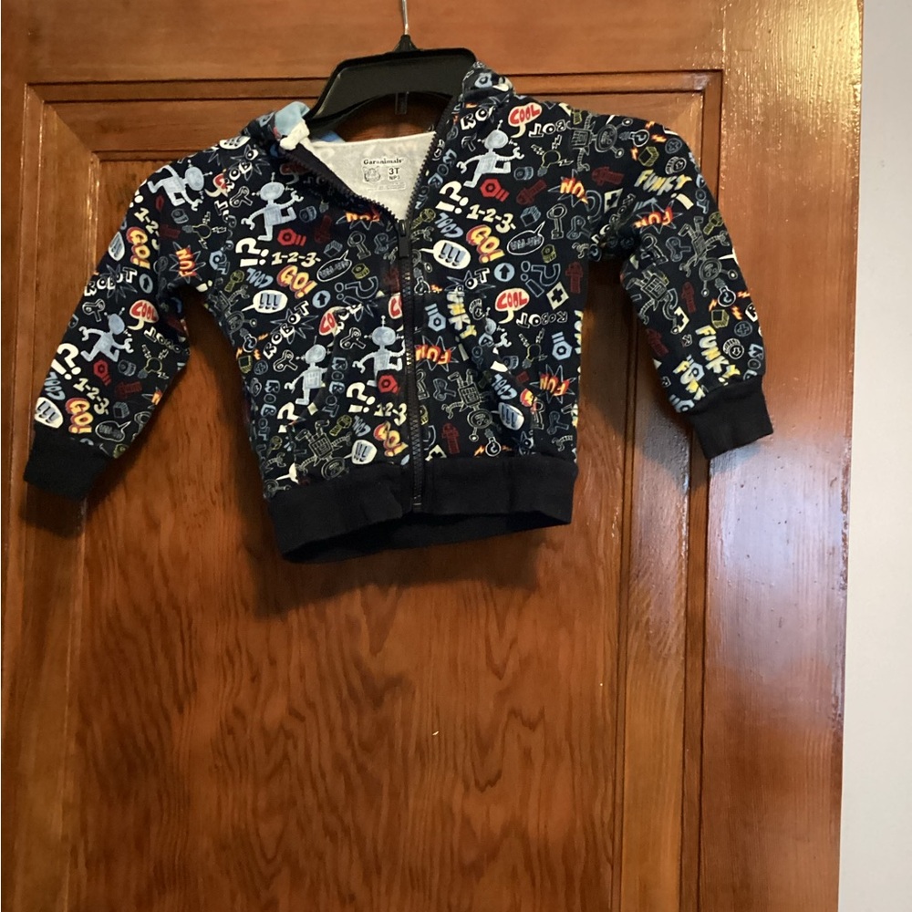Garanimals 3T robot zip up hoodie